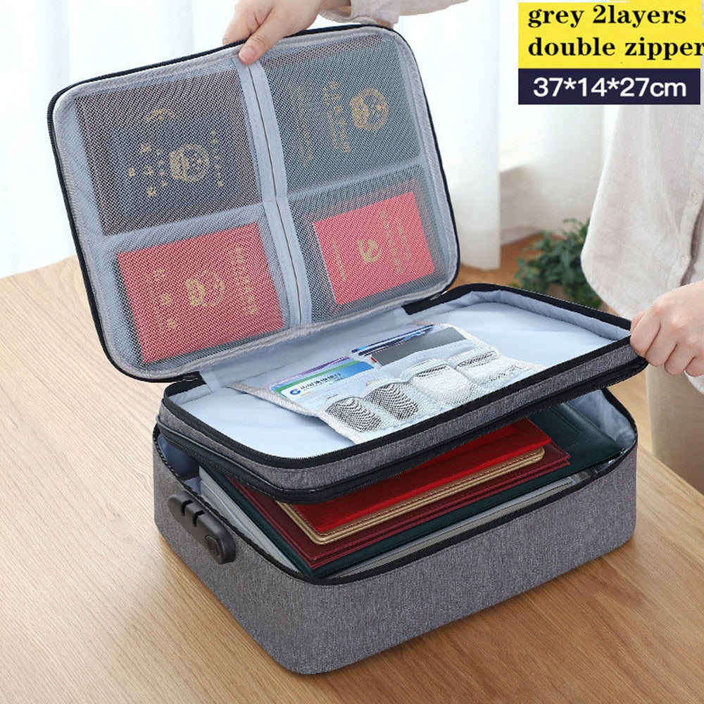 Large Capacity Multi-Layer Document & Tickets Storage Bag