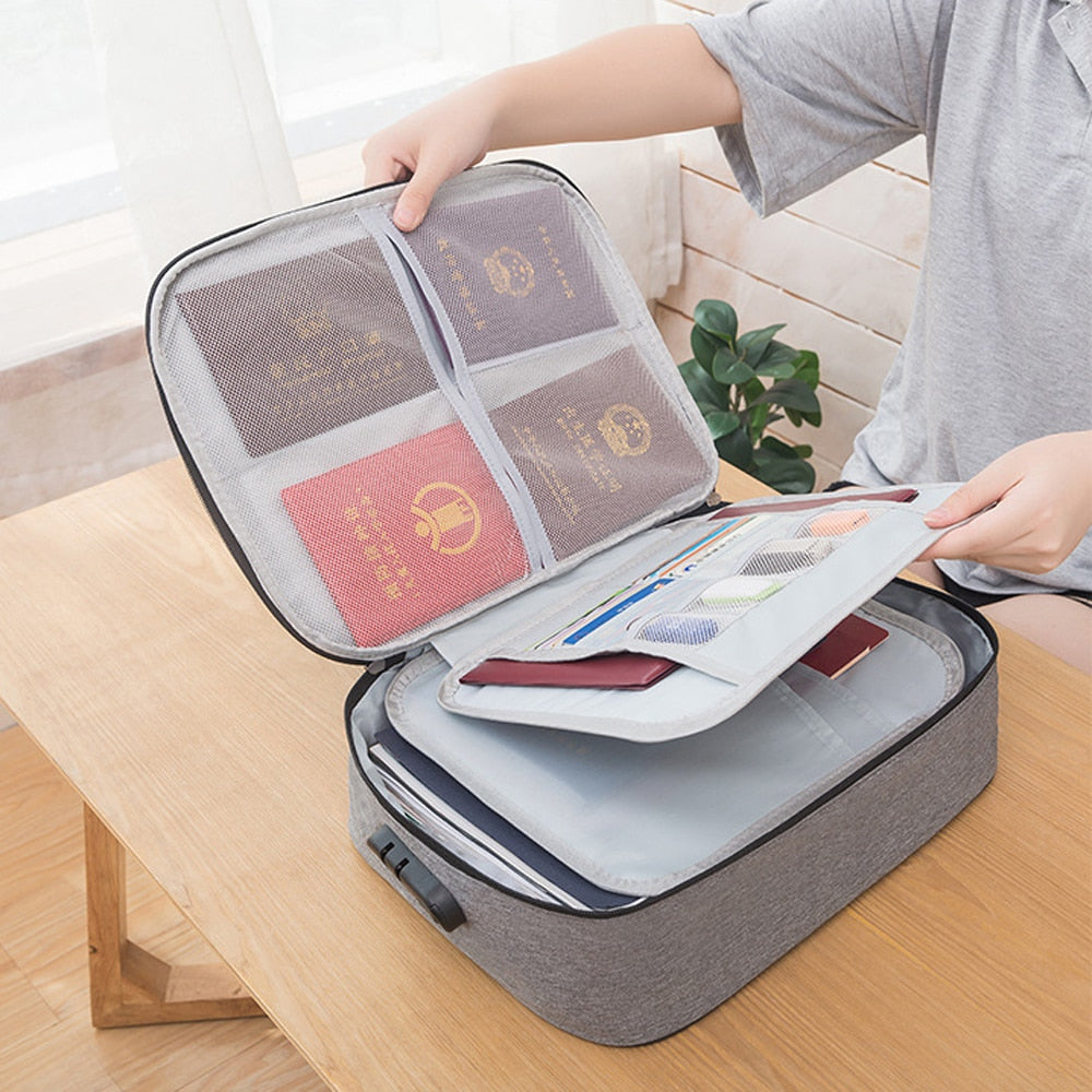 Large Capacity Multi-Layer Document & Tickets Storage Bag