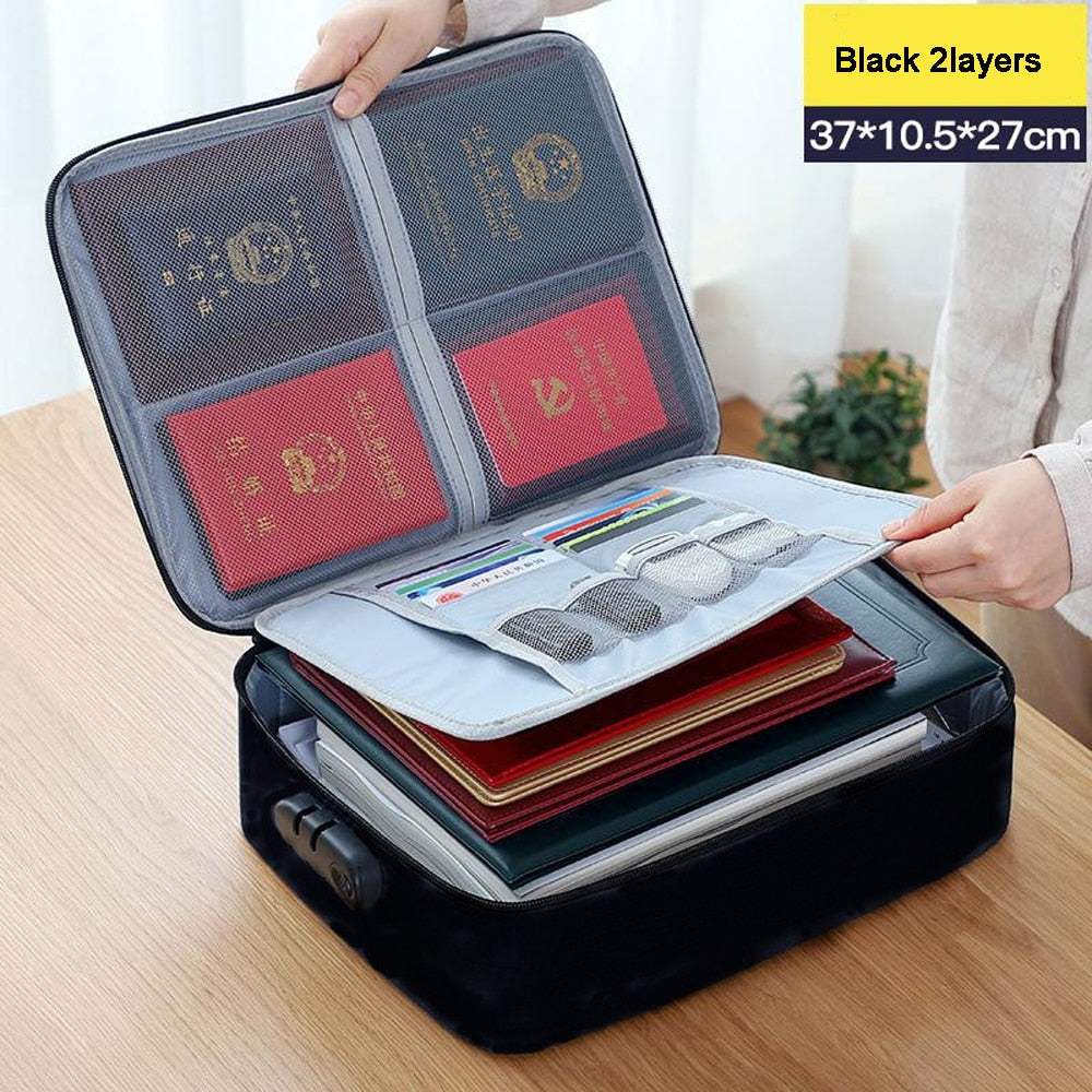 Large Capacity Multi-Layer Document & Tickets Storage Bag