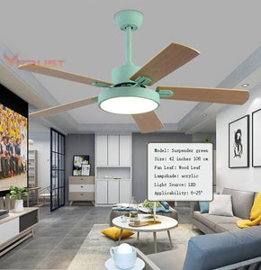 Modern pendant fan with light - Fan 42 52 inch