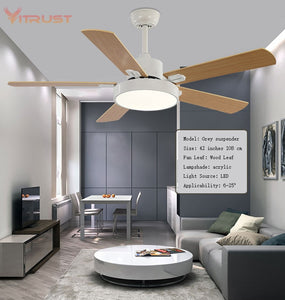 Modern pendant fan with light - Fan 42 52 inch