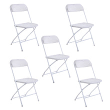 Load image into Gallery viewer, 5pcs Portable Plastic Folding Chairs
