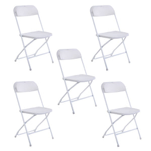 5pcs Portable Plastic Folding Chairs