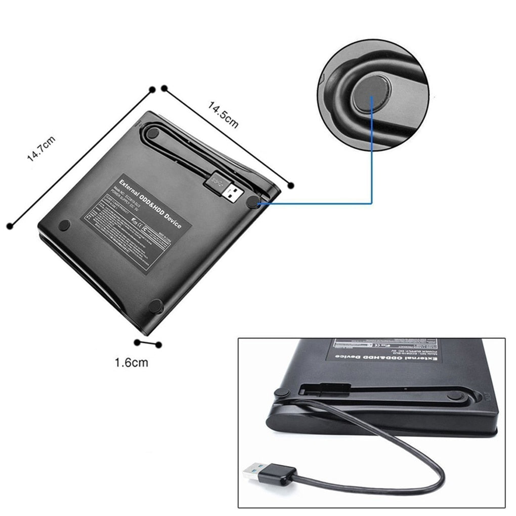 Portable USB 3.0 DVD-ROM