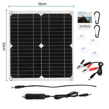 Load image into Gallery viewer, 100W Solar Panel Dual USB With Controller 12V Portable Power Bank Solar Charger for Smartphone Charger Camping Car Boat RV
