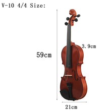 Load image into Gallery viewer, Acoustic Violin with Case for Beginners 1/8,1/4,3/4,4/4
