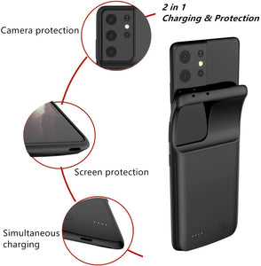 Charger Case For Samsung Galaxy Note 20 Ultra 8 9 10 S8 S9 S10 S20 S21 Plus S10e battery charger case charging Shockproof Case