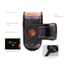 Load image into Gallery viewer, Portable Charge Electric Shaver for Men with Spare Blade
