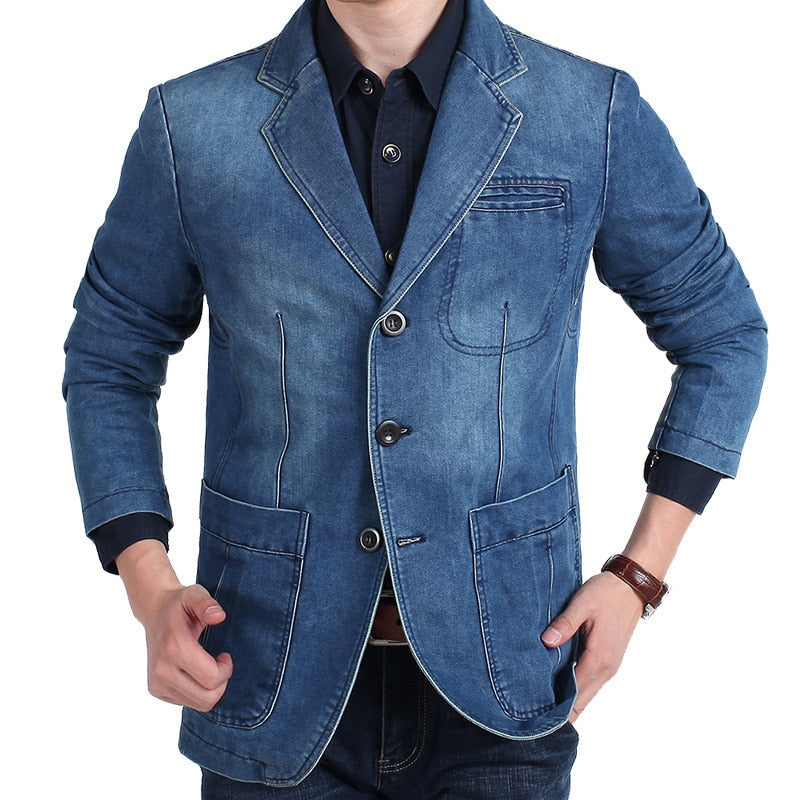 Men's Denim Blazer