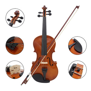 Acoustic Violin with Case for Beginners 1/8,1/4,3/4,4/4