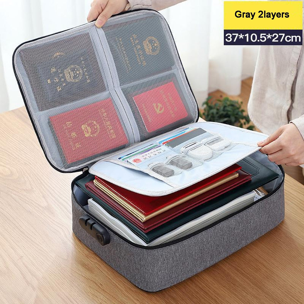 Large Capacity Multi-Layer Document & Tickets Storage Bag