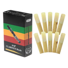 Load image into Gallery viewer, 10pcs/set Bb Clarinet Reeds, Traditional Bamboo Reed Strength 2.0 / 2.5 / 3.0
