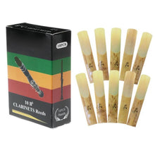 Load image into Gallery viewer, 10pcs/set Bb Clarinet Reeds, Traditional Bamboo Reed Strength 2.0 / 2.5 / 3.0
