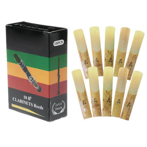 10pcs/set Bb Clarinet Reeds, Traditional Bamboo Reed Strength 2.0 / 2.5 / 3.0